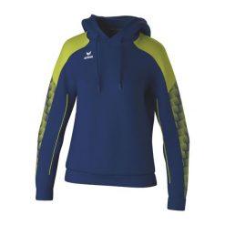 Bluza damska z kapturem Erima Evo Star. Niebieskie bluzy damskie Erima, bez wzorów, z materiału, z kapturem. Za 243.00 zł.