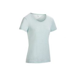 Koszulka Gym 500. Zielone koszulki sportowe damskie DOMYOS, z bawełny. W wyprzedaży za 14.99 zł.