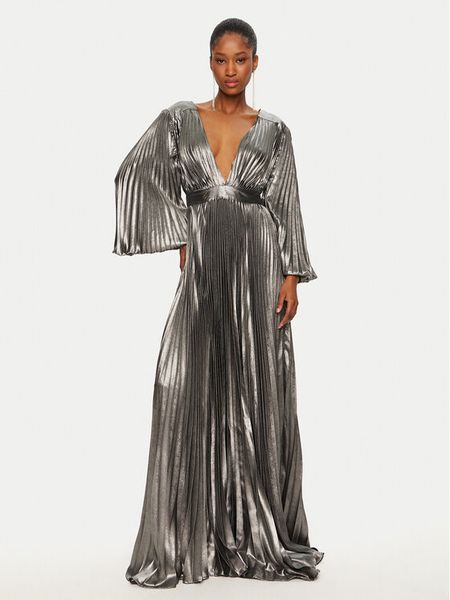 Babylon Sukienka wieczorowa S00813 Srebrny Regular Fit. Szare sukienki damskie Babylon, s, bez wzorów, z syntetyku, wizytowe, bez kołnierzyka, bez ramiączek. Za 1,379.99 zł.