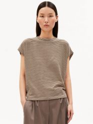 ARMEDANGELS Koszulka - Slub Jersey Stripe Kobiety Bawełna brązowy|wielokolorowy, L. Brązowe t-shirty damskie ARMEDANGELS, l, bez wzorów, z bawełny, bez kołnierzyka. Za 139.95 zł.