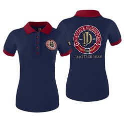 Koszulka polo damska JD ATTACK Pollyanna z krótkim rękawem. Brązowe koszulki sportowe damskie JD ATTACK, l, bez wzorów, bez kołnierzyka, bez ramiączek, do jazdy konnej. Za 129.00 zł.