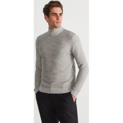 Sweter z półgolfem - Jasny szar. Szare swetry przez głowę męskie Reserved. Za 159.99 zł.