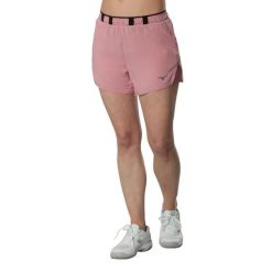 Szorty damskie Mizuno Tech Light Split. Czerwone szorty sportowe damskie Mizuno, l, bez wzorów, z materiału, eleganckie, do biegania. Za 286.40 zł.
