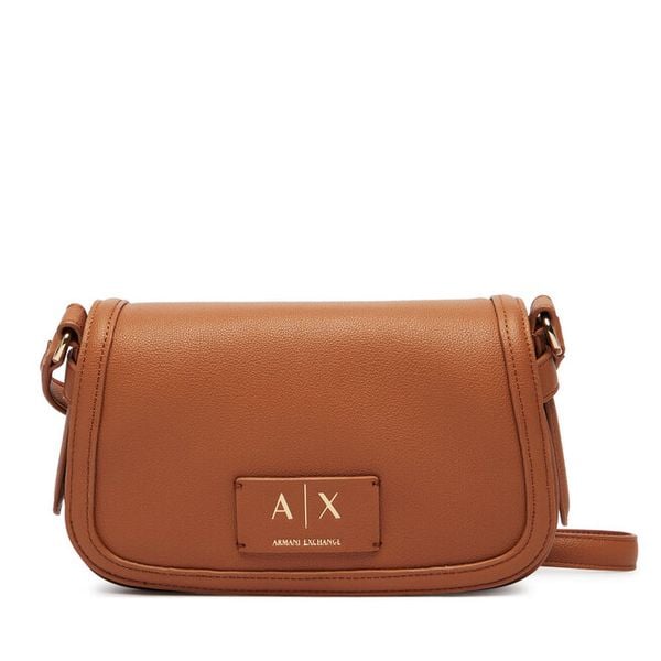Torebka Armani Exchange. Brązowe listonoszki damskie Armani Exchange, bez wzorów, bez dodatków. Za 369.99 zł.