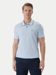 Calvin Klein Polo LV04LC239G Błękitny Regular Fit. Niebieskie koszulki polo męskie Calvin Klein, m, bez wzorów, z bawełny, bez ramiączek. Za 289.99 zł.