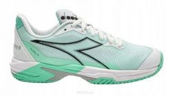 Buty tenisowe Diadora Trofeo 4 W AG. Białe obuwie sportowe damskie Diadora, bez wzorów, z materiału, na fitness i siłownię. Za 429.99 zł.