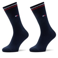Skarpety długie Tommy Hilfiger. Niebieskie skarpety damskie Tommy Hilfiger, bez wzorów. Za 59.99 zł.