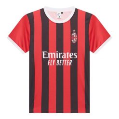 Koszulka domowa AC Milan Męska. Czarne koszulki sportowe męskie AC MILAN, m, bez wzorów, bez kołnierzyka, bez ramiączek, do piłki nożnej. Za 224.99 zł.
