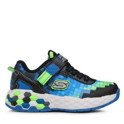 Sneakersy Skechers. Czarne półbuty chłopięce Skechers, bez wzorów, bez zapięcia. Za 219.99 zł.