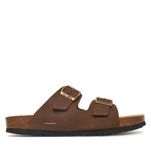 Klapki Josef Seibel. Brązowe klapki damskie Josef Seibel, bez wzorów, bez obcasa. Za 239.99 zł.