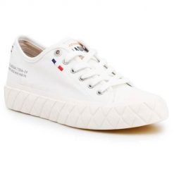 Buty do chodzenia damskie Palladium Palla Ace Cvs. Białe obuwie sportowe damskie Palladium, bez wzorów, z gumy, trekkingowe. Za 389.00 zł.