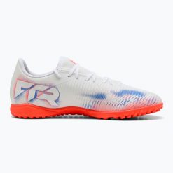Buty piłkarskie męskie PUMA Future 8 Play TT. Białe buty sportowe męskie Puma, bez zapięcia, do piłki nożnej. Za 199.99 zł.