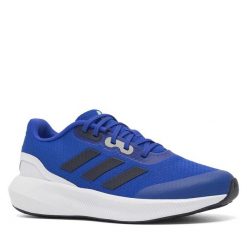 Sneakersy adidas. Niebieskie trampki i tenisówki chłopięce Adidas, bez wzorów, bez zapięcia. Za 199.99 zł.
