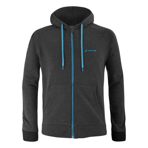 Bluza sportowa chłopięca Babolat Exercise Hood Jacket Boy. Czarne bluzy dla chłopców BABOLAT, bez wzorów, bez ramiączek, bez kaptura. Za 209.99 zł.