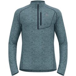 Bluza techniczna męska ODLO Tencia Mid Layer 1/2 zip. Niebieskie bluzy męskie Odlo, l, bez wzorów, bez kaptura, trekkingowe. Za 399.99 zł.
