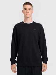 4F Bluza dresowa nierozpinana bez kaptura męska - czarna M. Czarne bluzy męskie 4f, m, bez wzorów, z dresówki, bez kaptura. Za 99.99 zł.