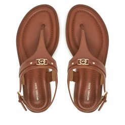 Sandały MICHAEL Michael Kors. Brązowe sandały damskie MICHAEL Michael Kors, bez wzorów, bez obcasa, na płaskiej podeszwie, bez zapięcia. Za 369.99 zł.