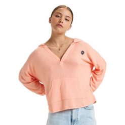 Bluza z kapturem dla Kobiety SUNDAY COZY Różowy. Czerwone bluzy damskie Roxy, na zimę, m, bez wzorów, z elastanu, z kapturem. Za 199.99 zł.