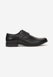 Czarne Półbuty Semede. Czarne eleganckie półbuty Born2be, ze skóry, eleganckie, przed kostkę, bez zapięcia. Za 109.99 zł.