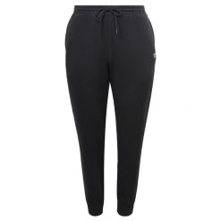 Spodnie sportowe damskie Reebok H52251 dresowe. Czarne spodnie sportowe damskie Reebok, plus size, bez wzorów, z bawełny, na fitness i siłownię. Za 109.00 zł.