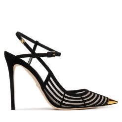 Szpilki Elisabetta Franchi. Czarne szpilki damskie Elisabetta Franchi, bez wzorów, bez obcasa, bez zapięcia. Za 3,149.00 zł.