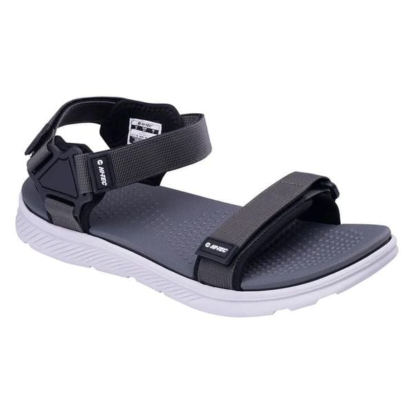 Męskie Sandały Hico. Czarne sandały męskie Hi-tec, z materiału, z otwartym noskiem, bez zapięcia. Za 123.99 zł.