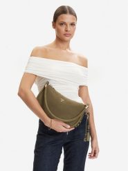 Guess Torebka Danya HWSG99 18010 Zielony ciemny. Zielone torebki do ręki damskie Guess, z aplikacjami, ze skóry, bez dodatków. Za 530.99 zł.