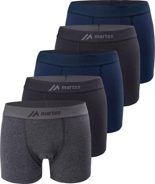 Beon Męskie bokserki Martes essentials RAVOR 5PACK black/grey/navy rozmiar S. Czarne bokserki męskie Beon, m, bez wzorów. Za 79.98 zł.