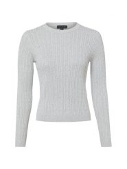 Franco Callegari Sweter z dzianiny Kobiety Bawełna szary, XL. Szare swetry damskie Franco Callegari, xl, bez wzorów, z bawełny, klasyczne, bez kołnierzyka, bez ramiączek, bez kaptura. Za 249.95 zł.