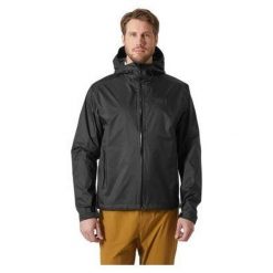 Kurtka przeciwdeszczowa męska Helly Hansen Loke Terra Jacket. Czarne kurtki sportowe męskie Helly Hansen, m, bez wzorów, trekkingowe. Za 559.99 zł.