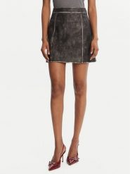 Guess Spódnica z imitacji skóry W5YD46 WHDI0 Szary Regular Fit. Szare spódnice damskie Guess, m, z aplikacjami, ze skóry. Za 359.99 zł.