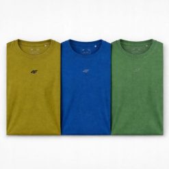 KOSZULKA MĘSKA T-SHIRT 4F KOMPLET LIMITOWANY ZESTAW 3 SZTUKI 5XL M3947 SS26. Koszulki sportowe męskie 4f, m, bez wzorów, z bawełny, bez kołnierzyka, bez ramiączek, na fitness i siłownię. Za 113.50 zł.