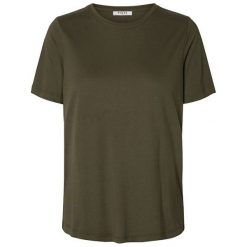 Pieces Koszulka damska Lucy Ss Top Olive Night (rozmiar XL). Zielone bluzki damskie Pieces, s, bez wzorów, bez kołnierzyka. W wyprzedaży za 39.00 zł.