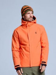 Kurtka narciarska męska - Arctic 2L ocieplana - pomarańczowa. Brązowe kurtki snowboardowe męskie POEDERBAAS, l, bez wzorów, z poliesteru, bez kaptura, narciarskie. Za 807.02 zł.