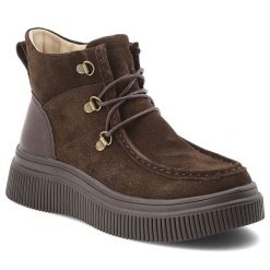 Brązowe Botki Filippo Ocieplane Buty Damskie. Brązowe kozaki damskie Filippo, bez obcasa. Za 220.99 zł.