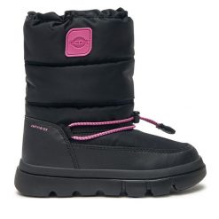 Śniegowce Geox. Czarne śniegowce dziewczęce Geox, bez zapięcia. Za 399.99 zł.