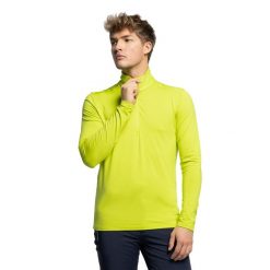 Sweter z półsuwnym kołnierzem CMP. Zielone swetry przez głowę męskie CMP, l, bez wzorów, z elastanu, bez kołnierzyka. Za 169.99 zł.