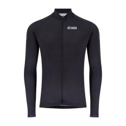 Damska koszulka kolarska z długim rękawem – Czarna. Czarne t-shirty damskie KEADA SPORTS, s, z aplikacjami, z jersey, biznesowe, bez kołnierzyka. Za 332.00 zł.