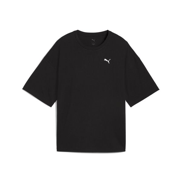 Damska koszulka oversize Wardrobe Essentials PUMA. Żółte t-shirty damskie Puma, s, bez wzorów, z bawełny, klasyczne, bez kołnierzyka. Za 129.00 zł.