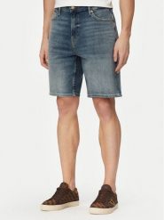 Guess Szorty jeansowe M6GD27 D0777 Niebieski Regular Fit. Niebieskie szorty męskie Guess, m, z aplikacjami, z bawełny. Za 344.99 zł.