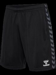 Hummel hmlAUTHENTIC PL Spodenki męskie – Poliester 100% – BLACK. Czarne krótkie spodenki sportowe męskie Hummel, m, bez wzorów, z materiału, na fitness i siłownię. Za 129.50 zł.