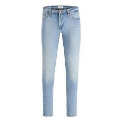 Jeans Jack & Jones Liam 770 niebieski denim. Niebieskie spodnie sportowe męskie Jack&Jones, bez wzorów, z denimu. Za 211.46 zł.
