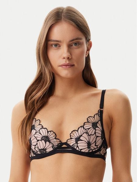 Chantelle Biustonosz z fiszbiną Lush C22ONA Czarny. Czarne biustonosze Chantelle, bez wzorów, z syntetyku. Za 199.99 zł.