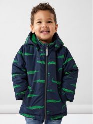 NAME IT Kurtka przejściowa 13218217 Granatowy Regular Fit. Niebieskie kurtki i płaszcze dla chłopców Name it, bez wzorów, z syntetyku, bez kaptura. Za 199.99 zł.