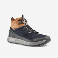 Buty turystyczne męskie Quechua NH100 Mid wodoodporne. Brązowe trekkingi męskie QUECHUA, trekkingowe. Za 169.99 zł.