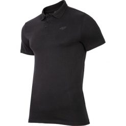 Koszulka polo męska TSM301 - głęboka czerń. Czarne koszulki polo męskie 4f, z bawełny. Za 69.99 zł.