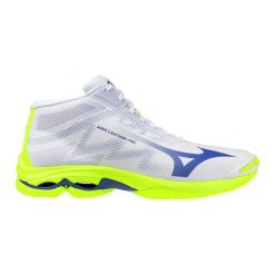 Buty halowe Mizuno Wave Lightning Pro Mid. Białe buty sportowe męskie Mizuno, bez zapięcia, do siatkówki, mizuno wave. Za 449.99 zł.