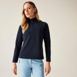 Freeform II Lekki polar narciarski damski. Niebieskie bluzy sportowe damskie Dare 2b, bez wzorów, z polaru, bez kaptura, narciarskie. Za 79.99 zł.