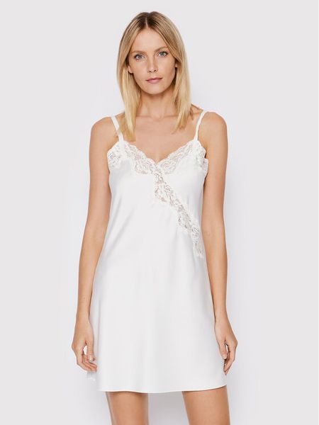Lauren Ralph Lauren Koszula nocna ILN31684 Biały Regular Fit. Białe koszule nocne damskie Lauren Ralph Lauren, xl, bez wzorów, z syntetyku, bez ramiączek. Za 339.99 zł.