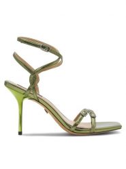 Nine West Sandały ZL23014CC Zielony. Zielone sandały damskie Nine West, bez wzorów, z syntetyku, bez obcasa, na szpilce, bez zapięcia. Za 137.99 zł.
